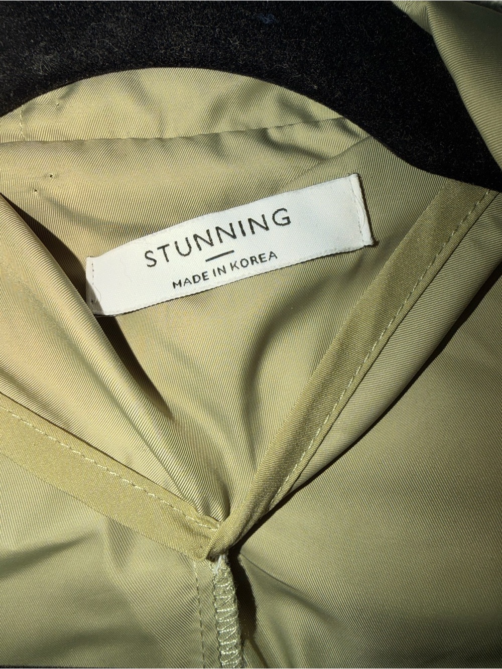 STUNNING Korean Style Sage Green Oversized Dolman Sleeve Hooded Windbreaker Jack - Picture 5 of 6